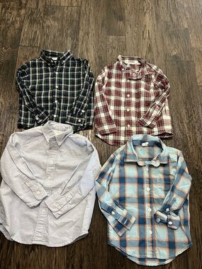 2t name brand button down shirts